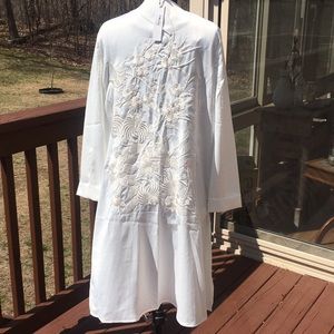NWT Anthropologie Brand Silky Embroidered Jacket